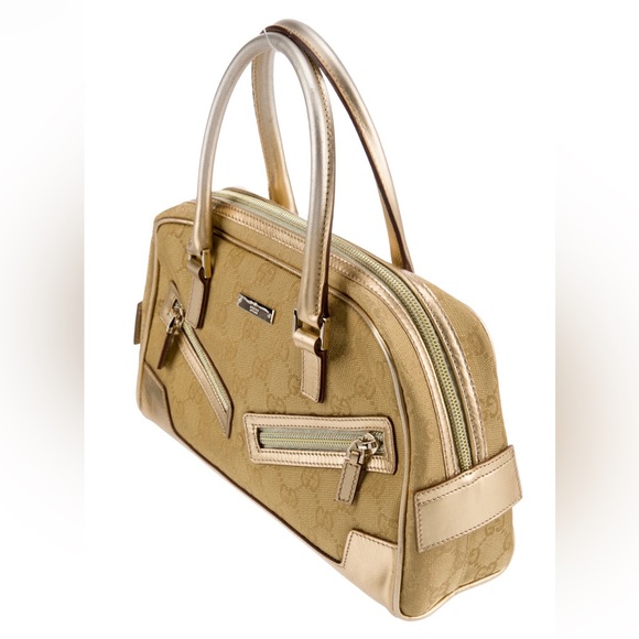 Vintage Gucci GG Canvas with Leather Bowling Satchel Bag 000 0852 2123  VGUC - Picture 4 of 16